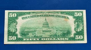 SERIES 1929 $50 FEDERAL RESERVE BANK OF Kansas City VF (more Items This Week) 3
