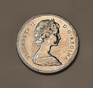 1973 Canada 50 Cents Coin (100 Nickel) - Queen Elizabeth II 2