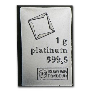 1 Gram Platinum Bar - Valcambi