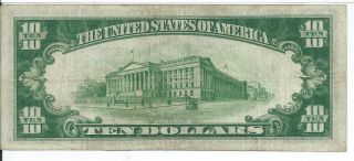 $10 Silver Certificate North Africa 1934 - A AA Block Yellow Seal Note 893A WW II 2