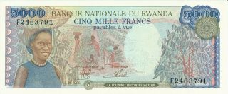 Banque Nationale Du Rwanda Rwanda 5000 Francs 1988 Gem U