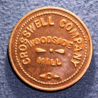 South Carolina Token - Crosswell Co. ,  Woodside Mill,  5¢,  Greenville,  S.  C.
