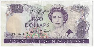 Reserve Bank Of Zealand 1989 - 1992 Issue 2 Dollars Pick 170c Banknote