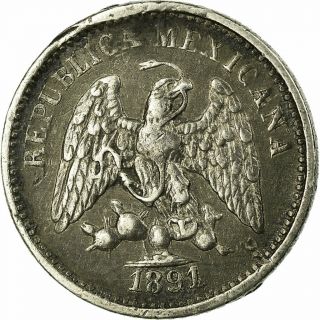 [ 675887] Coin,  Mexico,  5 Centavos,  1891,  Mexico City,  Vf (20 - 25),  Silver