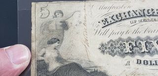 Civil War 1864 Exchange Bank of Tennessee $5 Five Dollars note 2