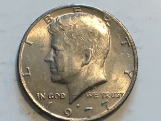 1977 D Kennedy Half Dollar Error Coin Missing/partial Fg