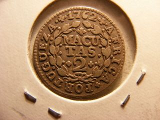 Angola 1762 Silver 2 Matcutas,  Km 13,  Vf - Scarce Coins