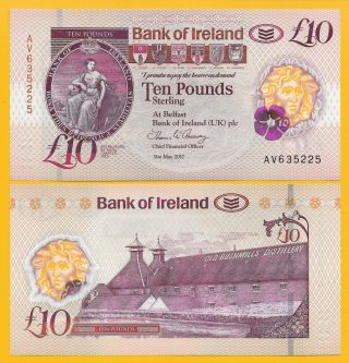 Northern Ireland 10 Pounds P - 2017 (2019) Bank Of Ireland Unc Polymer Banknote