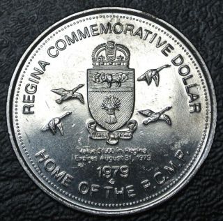 1979 Regina,  Saskatchewan Dollar Token - Bestowment Of The Rcmp’s Title -