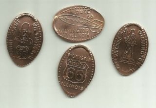 4 Copper Elongated Pennies (cents) The Launching Pad Wilmington Il