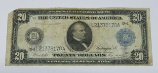 1914 $20 Twenty Dollars Federal Reserve Note