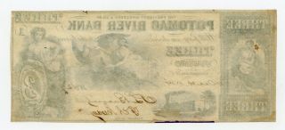 1854 $3 The Potomac River Bank - Georgetown,  D.  C.  Note 2