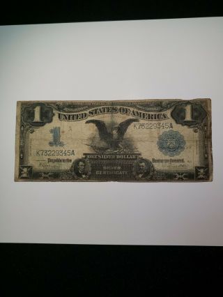 1899 $1 Black Eagle One Silver Dollar Certificate U.  S.  Note