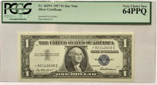 5 Consecutive 1957 Silver Certificate Star Notes Graded 58 - 64 PPQ 4