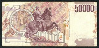 1992 Italy 50,  000 Lire Note. 2