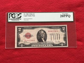 Fr - 1502 1928 A Series $2 Red Seal Us Legal Tender Note Pcgs 20 Ppq Very Fine