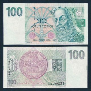 [99271] Czech Republic 1993 100 Korun Bank Note Aunc P5a