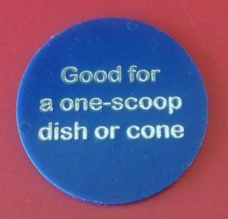 Vintage CULVERS RESTAURANT (Burgers & Ice Cream) Token: 1 - Scoop Dish or Cone 3
