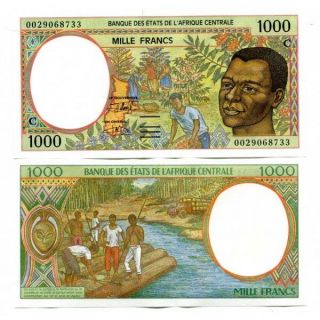 Central African 1000 Francs 2000 P - 102cg Unc