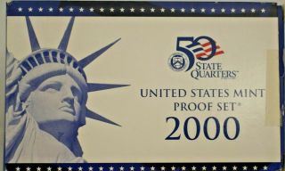 2000 - S United States 50 Quarters Proof Set With 10 Coins S - 315