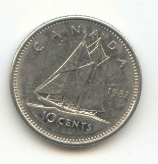 Canada 1982 Canadian Dime Ten Cent Piece 10c 10 Cents Exact Coin Shown