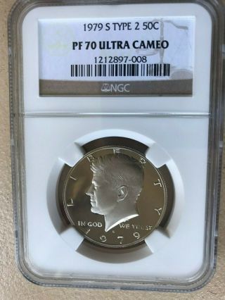1979 S Type 2 Proof Kennedy Half Dollar Pf 70 Ultra Cameo By Ngc