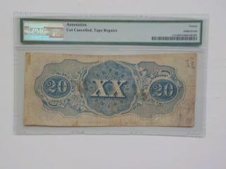 Civil War Confederate 1862 20 Dollar Bill PMG Richmond Virginia Paper Money Note 2