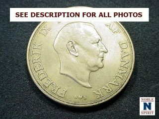 Noblespirit (ct) Premium World Coins 1954 Denmark 2 Kroner Vf