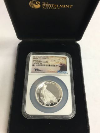 2016 P Australian S$1 Wedge - Tailed Eagle High Relief Pf 69 Ultra Cameo 1oz