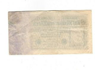 XXX - Rare 5 Billion Mark weimar inflation banknote 1923 in fine con 2