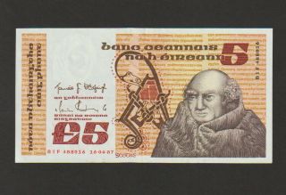 Ireland,  Republic,  5 Pounds Banknote,  16.  4.  1987,  Ch,  Extra Fine,  Cat 71 - D