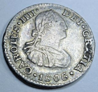 1806 Vf - Xf Spanish Silver 1/2 Reales Piece Of 8 Real Colonial Era Treasure Coin