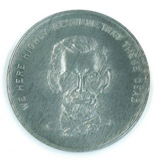 Gettysburg Civil War Battle Field Abraham Lincoln Coin Medal Token 1863