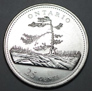 Canada 1992 On 25 Cents Ontario Unc Provincial Canadian Quarter