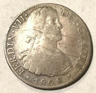 Fernando Vii,  8 Reales,  1808,  Mo Th Spanish Colonial,  Silver