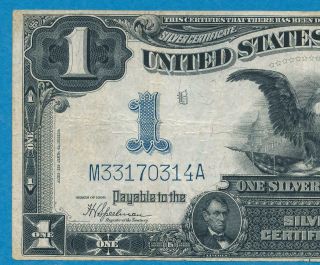 $1.  00 1899 Fr.  236 Black Eagle Silver Certificate Average Circulated