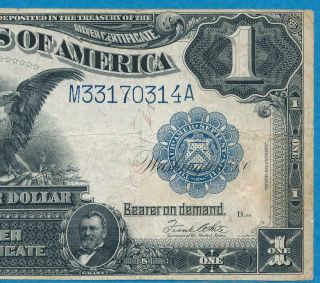 $1.  00 1899 FR.  236 BLACK EAGLE SILVER CERTIFICATE AVERAGE CIRCULATED 2