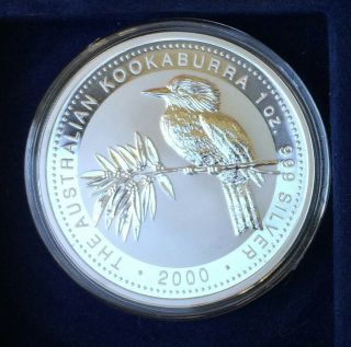 2000 Australia 1 Oz 999 Silver Kookaburra Bullion Dollar Coin
