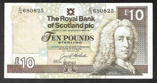Royal Bank Of Scotland - 10 Pounds Note - 1993 - P348 - Vf