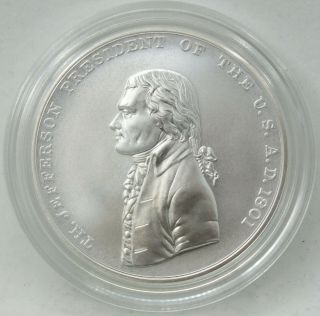 Thomas Jefferson 2019 Presidential Medal 999 Silver 1 Oz Ogp Round Us Bd41