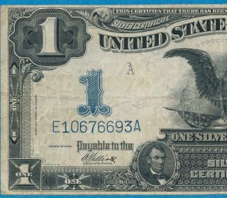 $1.  00 1899 Fr.  234 Black Eagle Silver Certificate Average Circulated Very Fine