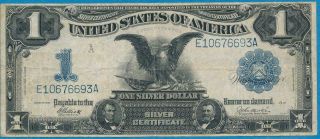 $1.  00 1899 FR.  234 BLACK EAGLE SILVER CERTIFICATE AVERAGE CIRCULATED VERY FINE 3