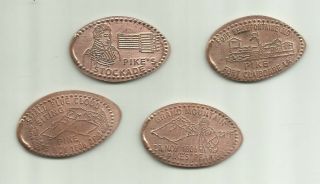 4 Copper Elongated Pennies (cents) San Luis Valley Museum Alamosa Co