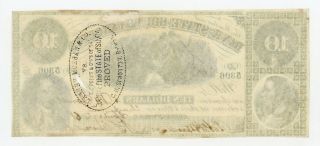 1861 $10 The Bank of the State of SOUTH CAROLINA Note - CIVIL WAR Era AU 2