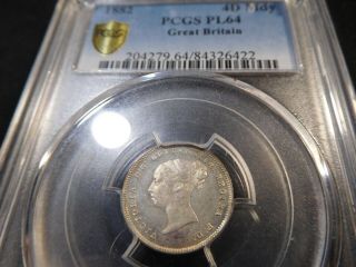 R68 Great Britain 1882 Maundy 4 Pence Pcgs Proof - Like - 64
