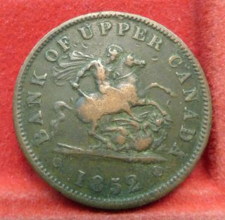 1852 One Penny Token Bank Of Upper Canada Pc - 6b