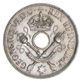 Roughly Size Of Quarter - 1938 Guinea 1 Shilling World Silver Coin 5.  5g 662