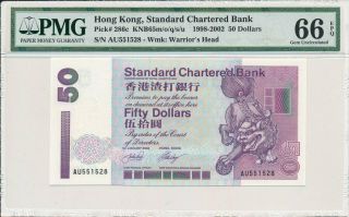 Standard Chartered Bank Hong Kong $50 2002 Pmg 66epq