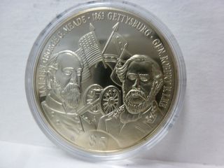 2000 Republic Of Liberia American Civil War Commemorative 5 Dollar Coin
