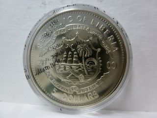 2000 Republic of Liberia American Civil War Commemorative 5 Dollar Coin 2